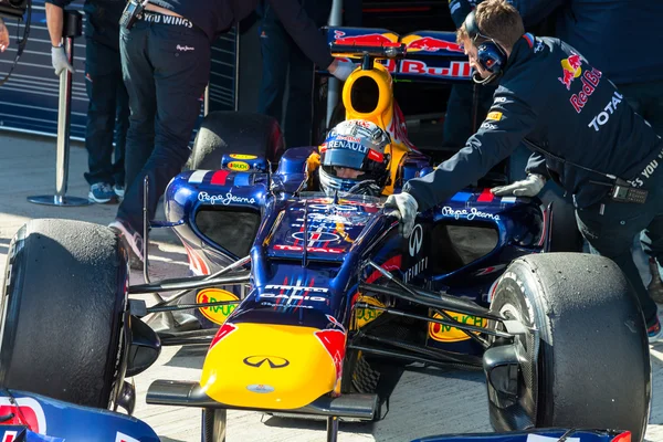 Команда Red Bull F1, Себастьян Феттель, 2012 — стоковое фото