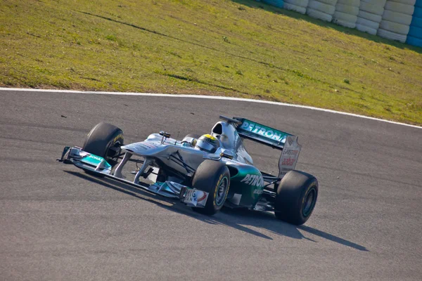 チームのニコ ・ ロズベルグ メルセデス f1 2011 — ストック写真