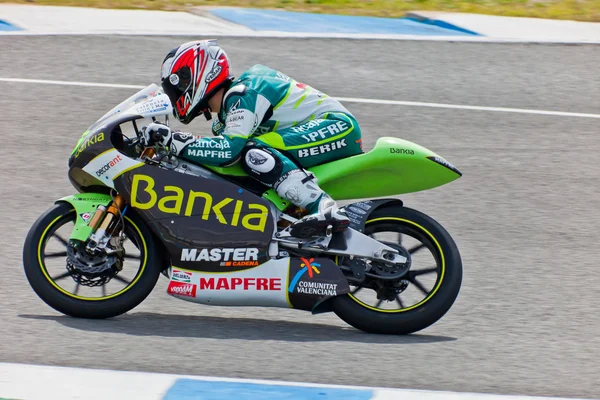 Hector Faubel pilot of 125cc of the MotoGP — Stock Photo, Image