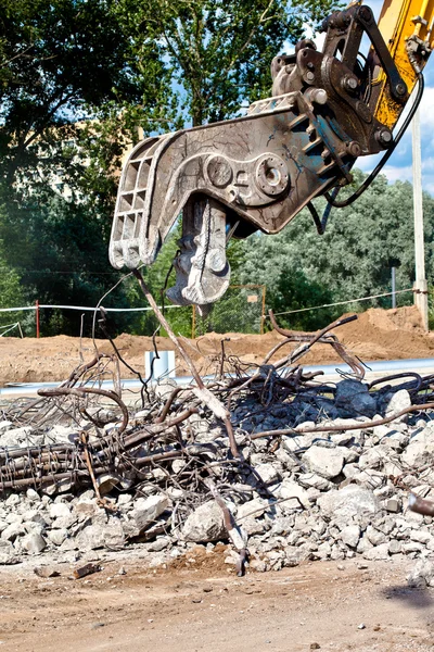 Site Demolition, mechanical destruction — Stock Photo, Image