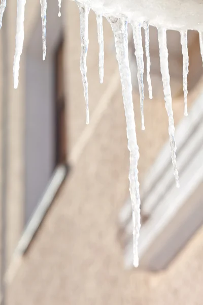Icicles in the spring — Stock Photo, Image