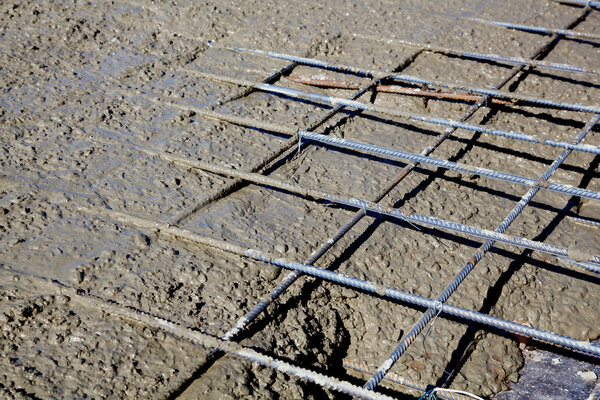 Rebar grids during concreting