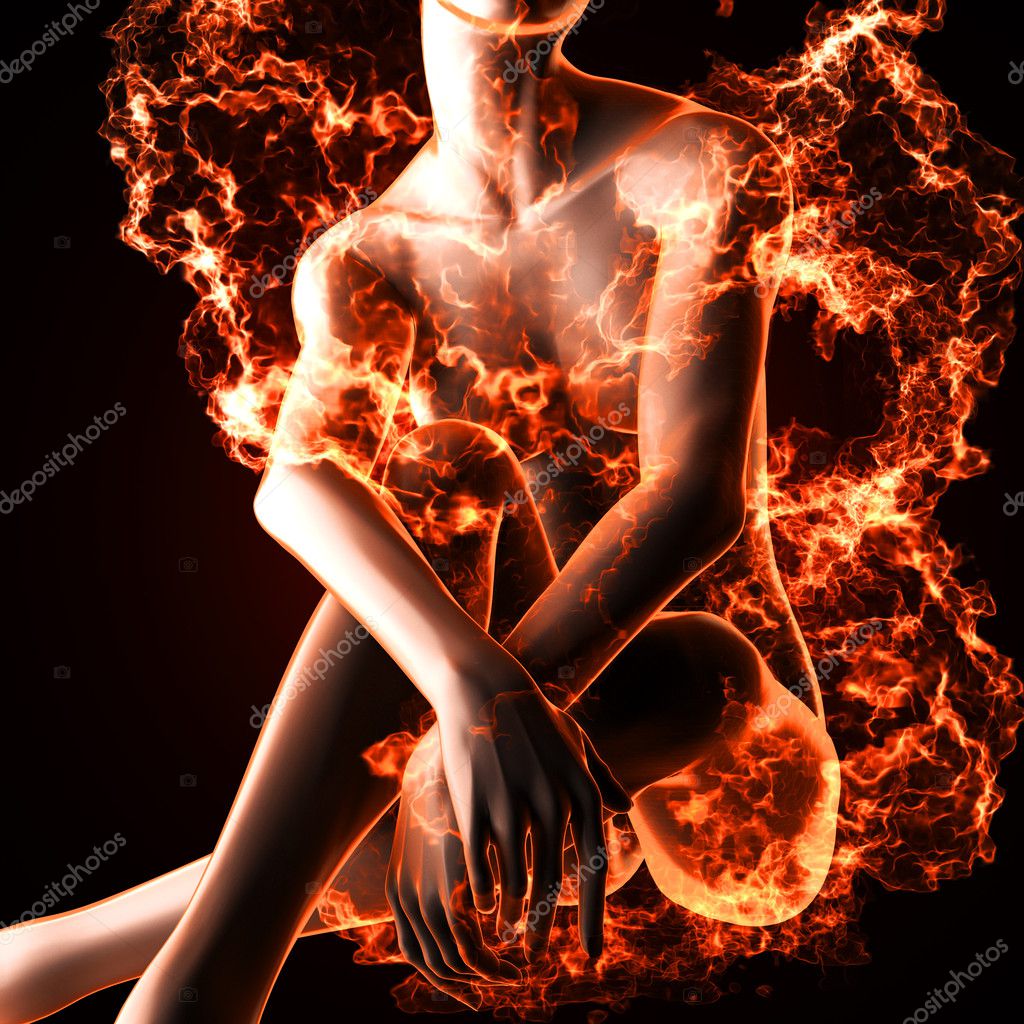 Sexy Woman In Fire Stock Photo Videodoctor