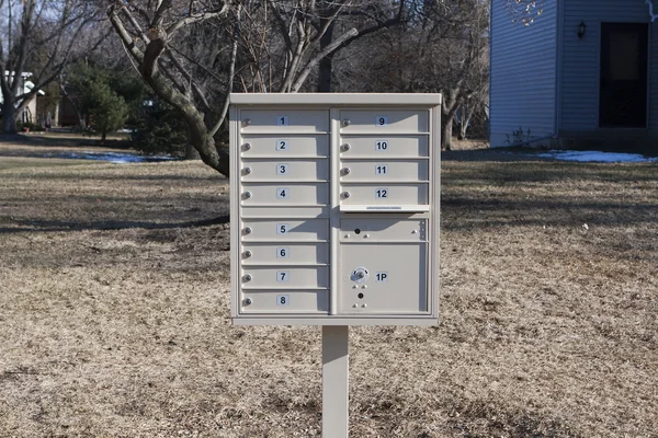 Группа почтовых ящиков — стоковое фото