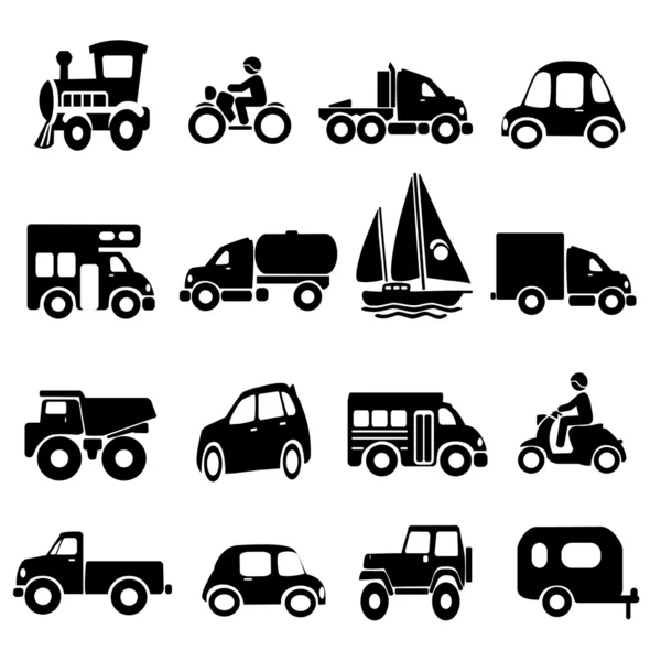 Iconos de transporte — Archivo Imágenes Vectoriales