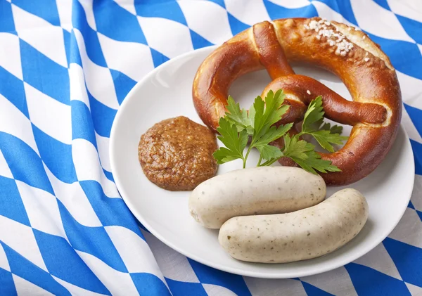 stock image Bavarian white sausages