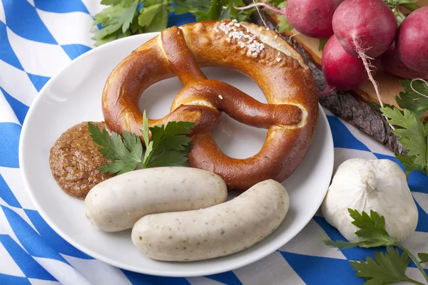 stock image Bavarian white sausages