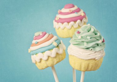 Colorful cupcake pops clipart