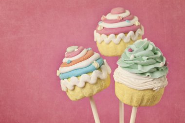 Colorful cupcake pops clipart