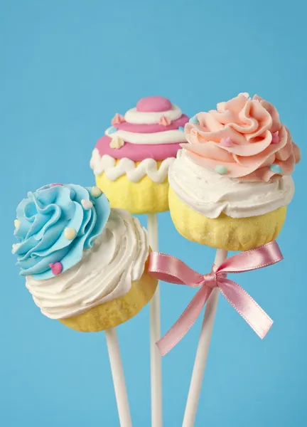 Bunte Cupcake Pops — Stockfoto