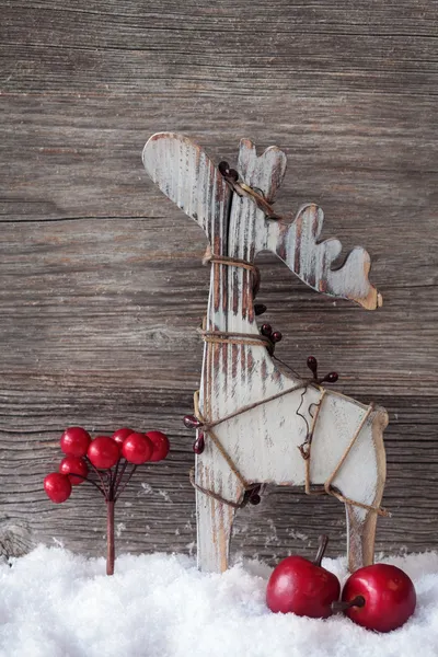 Cervo di Natale in legno — Foto Stock