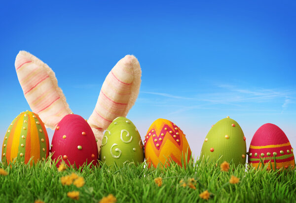 Colorful easter eggs