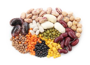 Group of beans and lentils clipart