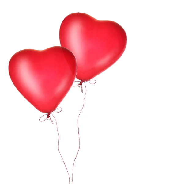 Kırmızı kalp balonlar — Stok fotoğraf