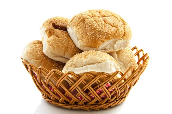 stock image Basket with bread