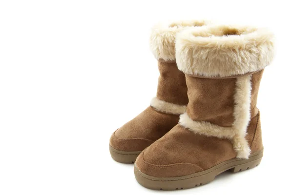 Fluffy warm boots — Stock Photo, Image