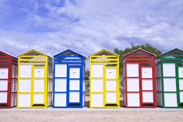 Kleurrijke hutten — Stockfoto