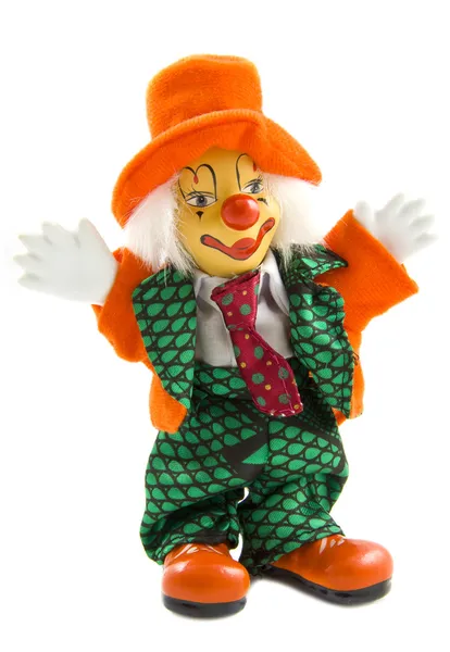 Gelukkig oranje clown — Stockfoto