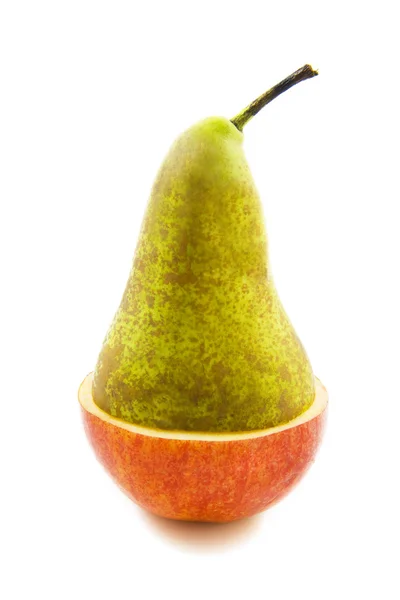 Gruszka jabłko świeże — Zdjęcie stockowe