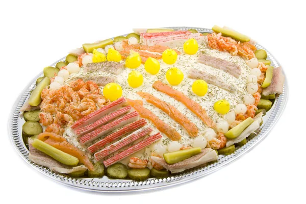 Salada de festa com peixe — Fotografia de Stock