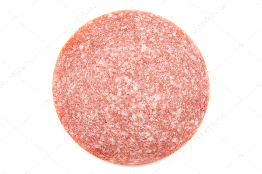 een plakje salami — Stockfoto © digifun 8840842