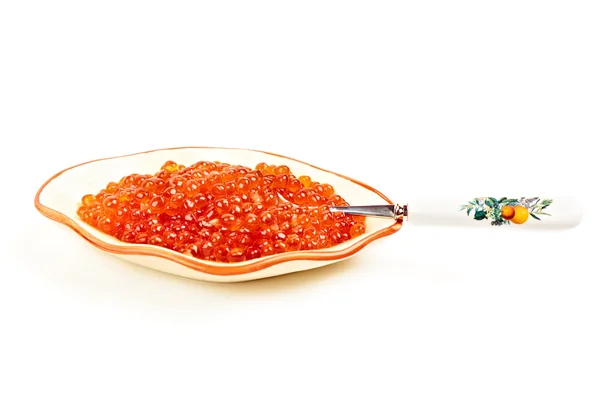 Huevos con caviar rojo — Foto de Stock