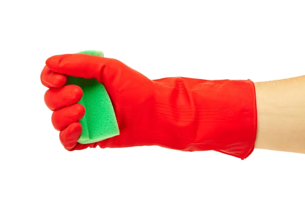 Рука в резиновой перчатке — стоковое фото