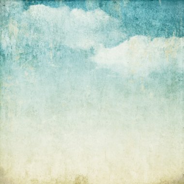 Vintage background with clouds clipart