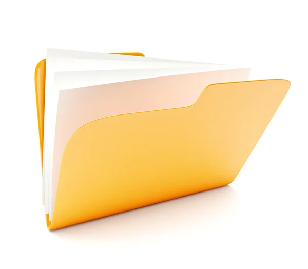 Желтая папка — стоковое фото