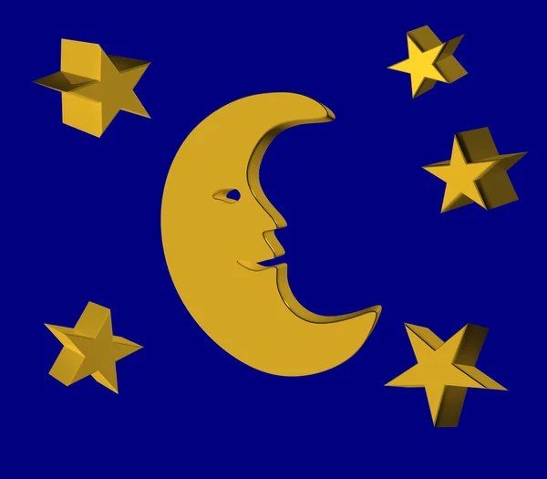 stock image Crescent and star in the sky.