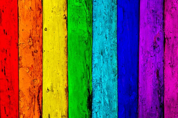 Multicolored old wooden planks background — Stock Photo, Image