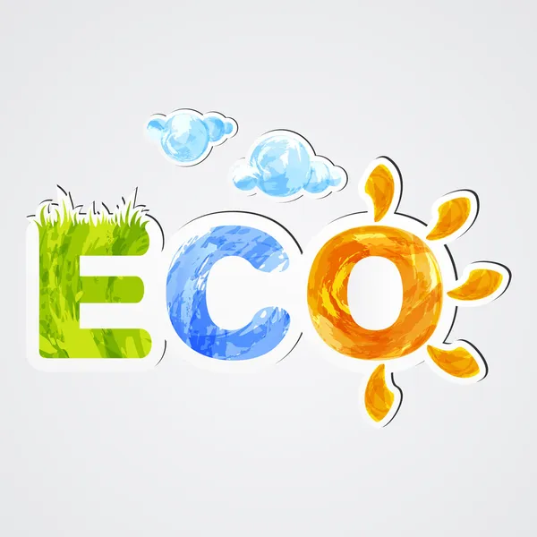 Eco. περιβαλλοντική εικονίδιο — Διανυσματικό Αρχείο