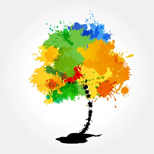 Abstract colorful tree — Stock Vector