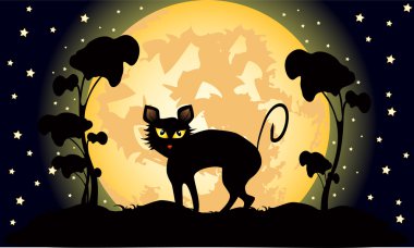 Black cat clipart