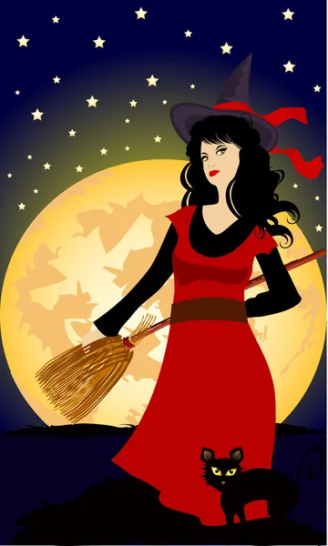 stock vector Beatiful witch