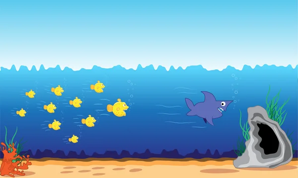 stock vector Fish attack