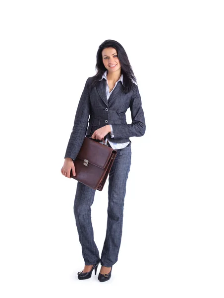 Geschäftsfrau mit Aktentasche — Stockfoto