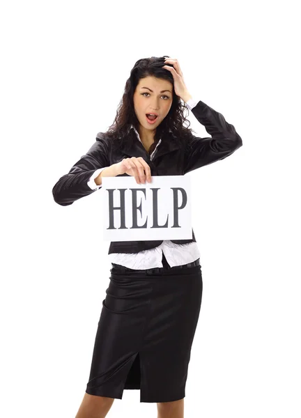 Woman imploring for help — Stock Photo, Image