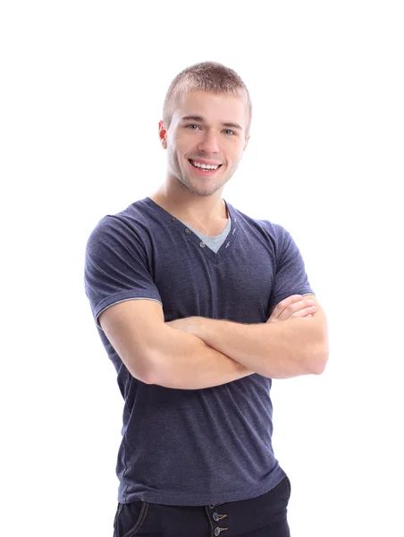 Portait de un joven guapo sobre fondo blanco — Foto de Stock