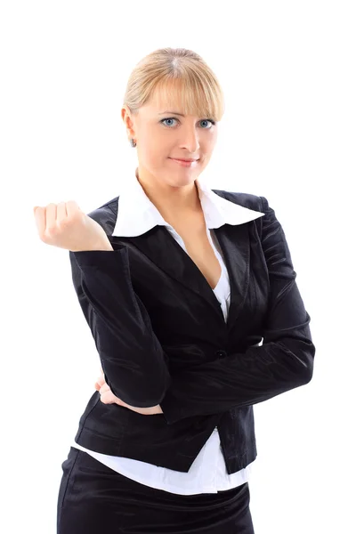 Business woman smiling isolated — Stock Photo, Image