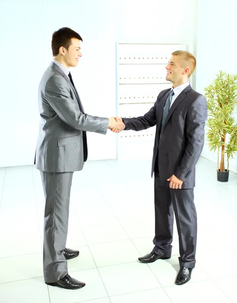 Business handshake e fiducia presi dall'alto — Foto Stock