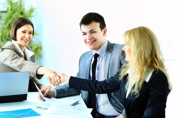 Image of business handshake after making an agreement — Stock Photo, Image