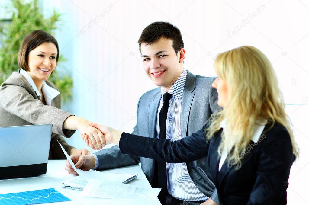 Image of business handshake after making an agreement