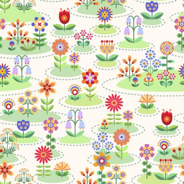 Seamless floral background clipart