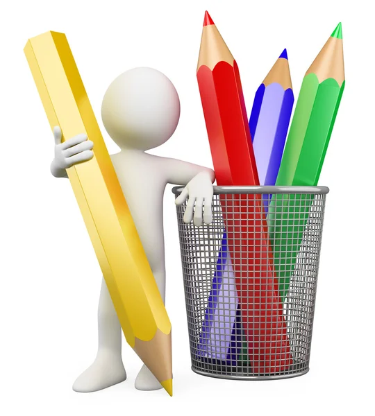 3D child - Color pencils — Stock Photo, Image