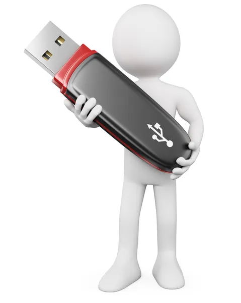 Homem 3D - USB Stick — Fotografia de Stock