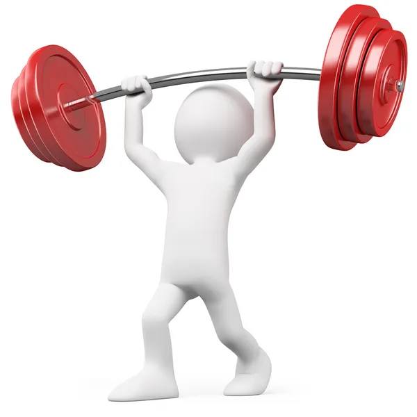 Athlete lifting weights — Stock Photo, Image