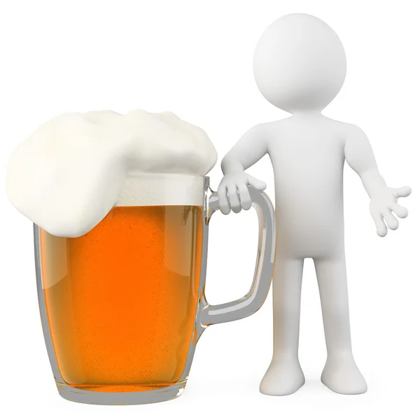 Man leaning on a lager — Stock Photo, Image