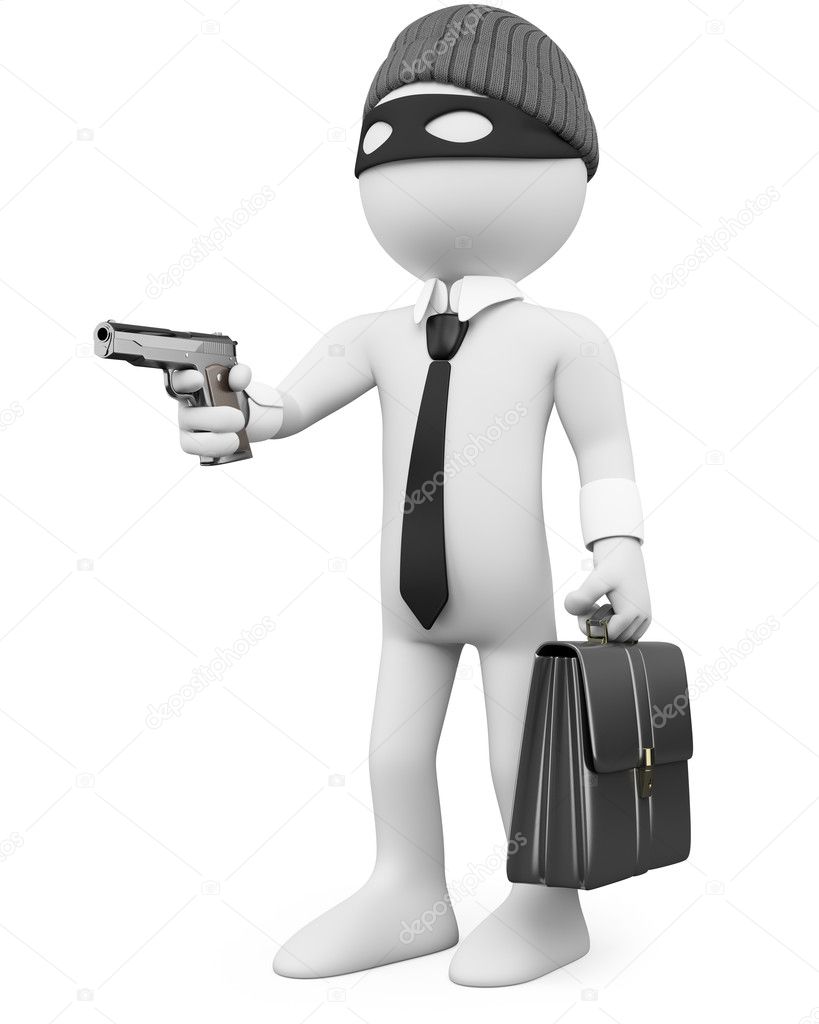 White-collar criminal with a gun