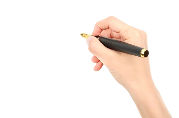 Długopis, pióro w rękę — Zdjęcie stockowe